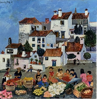 Lot 235 - Brenda KING (1934-2011) Street Market,...