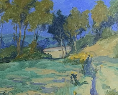 Lot 455 - Bob VIGG (1932-2001) Landscape Oil on board 20...