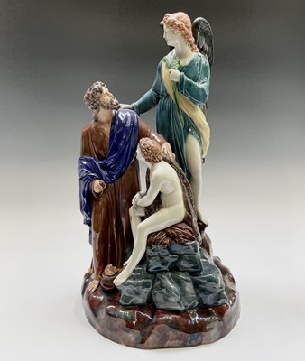 Lot 931 - A Wedgwood Majolica large figure group, circa...