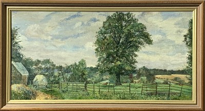 Lot 1187 - Charles H HAGUE Chipstead Farm Oil on board...