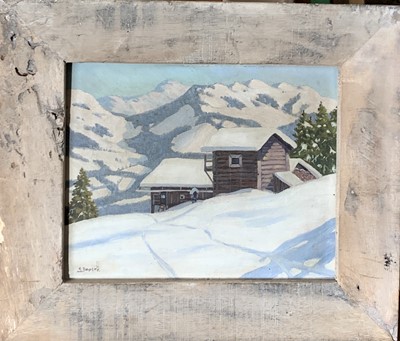 Lot 1070 - K. DOPLER Austrian Mountains Oil on board...