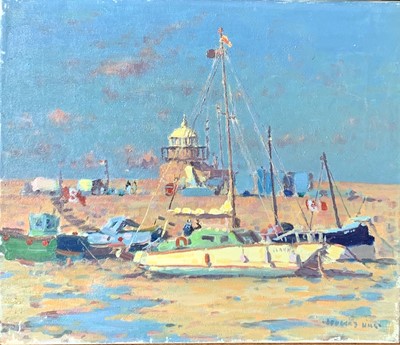 Lot 247 - Douglas HILL (1953) St Ives,Low Tide with...