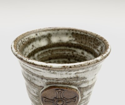 Lot 880 - A John Davidson Truro studio pottery inkwell,...