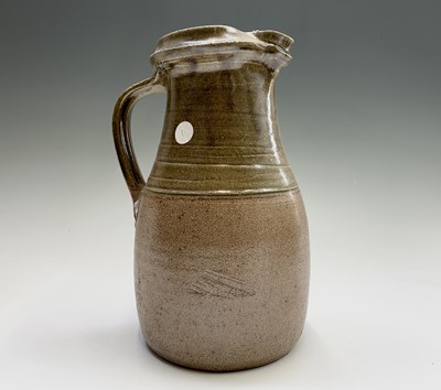 Lot 882 - A salt glazed stoneware jug, height 27.5cm,...