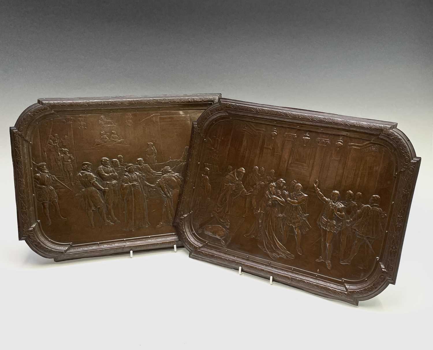 Lot 355 - A pair of late Victorian electrotype copper