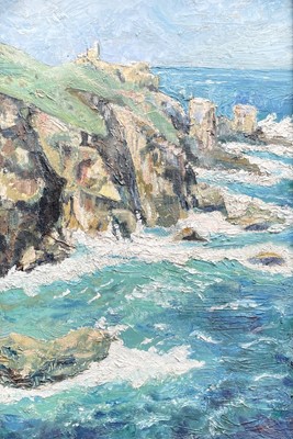 Lot 421 - George TURLAND (1877-1947) Cornish Coast Oil...