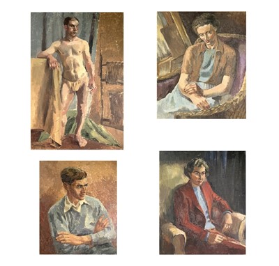 Lot 1222 - Franklin WHITE (1892-1975) Four portraits Oil...