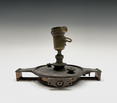 Lot 522 - A brass miner's dial, 19th century, the...
