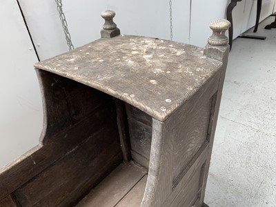 Lot 113 - An oak rocking cradle, 19th century, height...