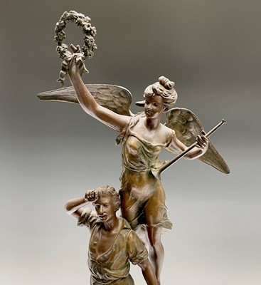 Lot 2923 - A French red marble clock, late 19th century,...