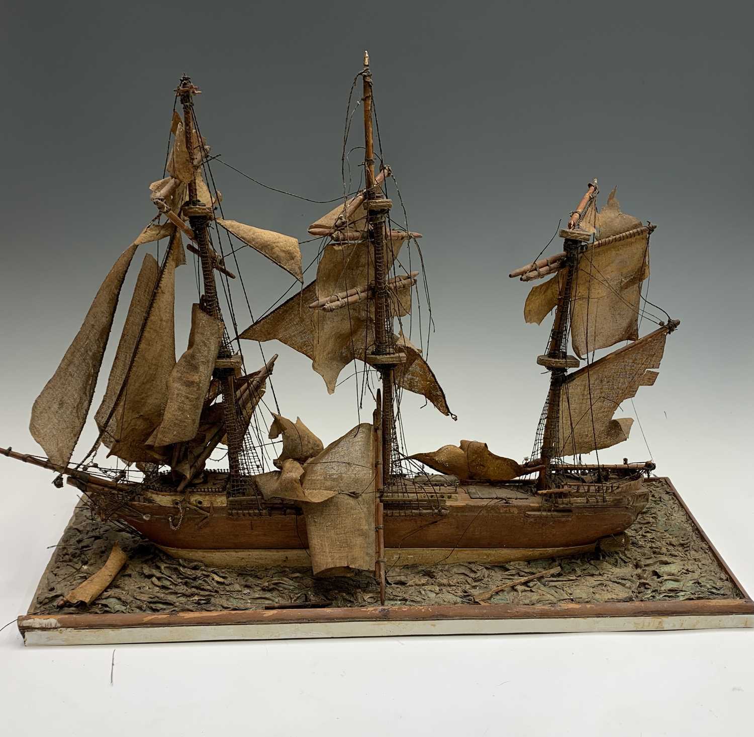 Lot 330 - A ships model of the wreck of the SS Jane....