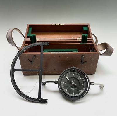 Lot 530 - A bearing compass, by E R Watts, with black...