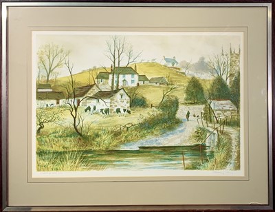 Lot 335 - Jeremy KING (1933) St Kew, Cornwall Lithograph...