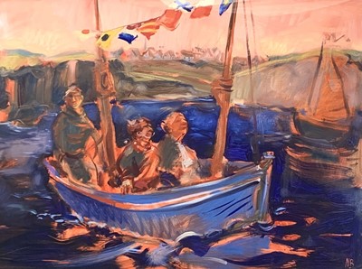 Lot 52 - Nicola BEALING (1963) The Blue Boat Oil on...