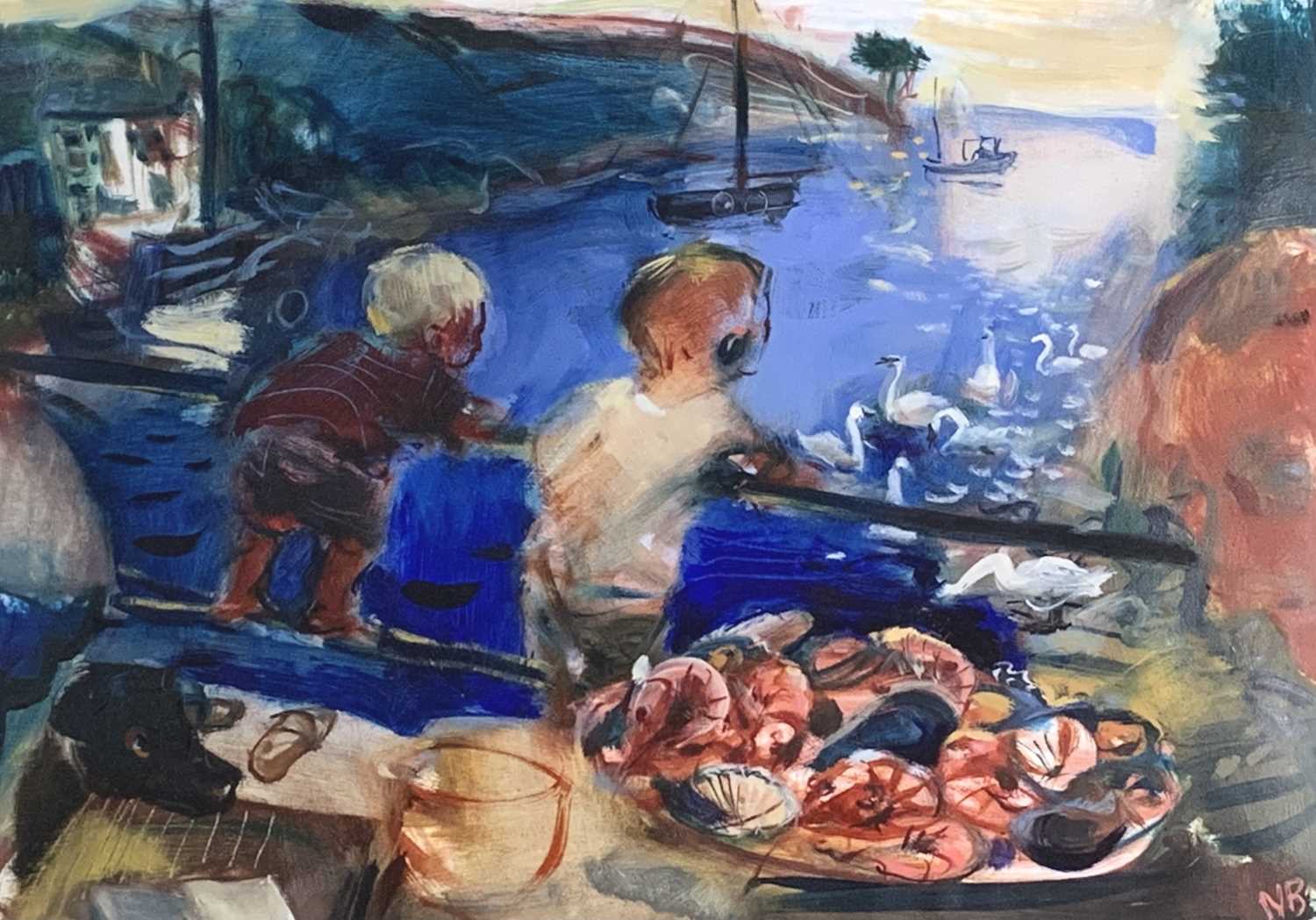 Lot 458 - Nicola BEALING (1963) Evening on the Helford