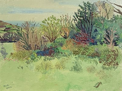 Lot 384 - Fred YATES (1922-2008) Garden Oil on board...