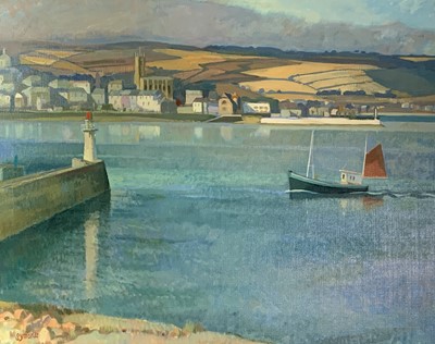 Lot 338 - Ken SYMONDS (1927-2010) Penzance from Newlyn,...