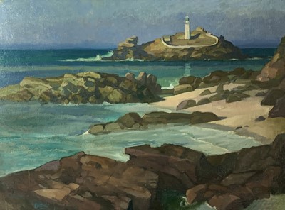 Lot 283 - Ken SYMONDS (1927-2010) Godrevy Oil on canvas...