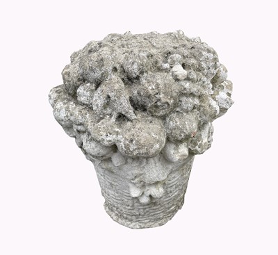 Lot 605 - A cast cement garden ornament in the form of a...