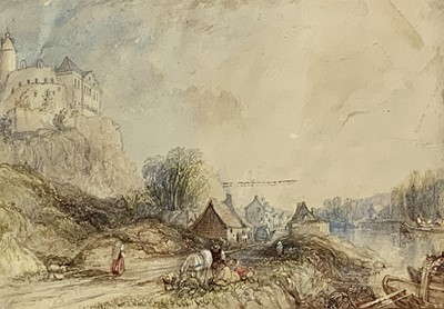 Lot 1257 - Follower of J M W TURNER Landscape Watercolour...