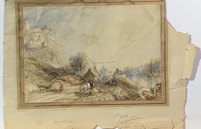 Lot 1257 - Follower of J M W TURNER Landscape Watercolour...