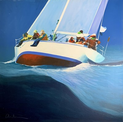 Lot 275 - Glyn MACEY (1969) Sailing Acrylic on canvas...