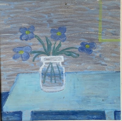 Lot 471 - Frank PEGGY (1915-1976) Blue Interior Oil on...