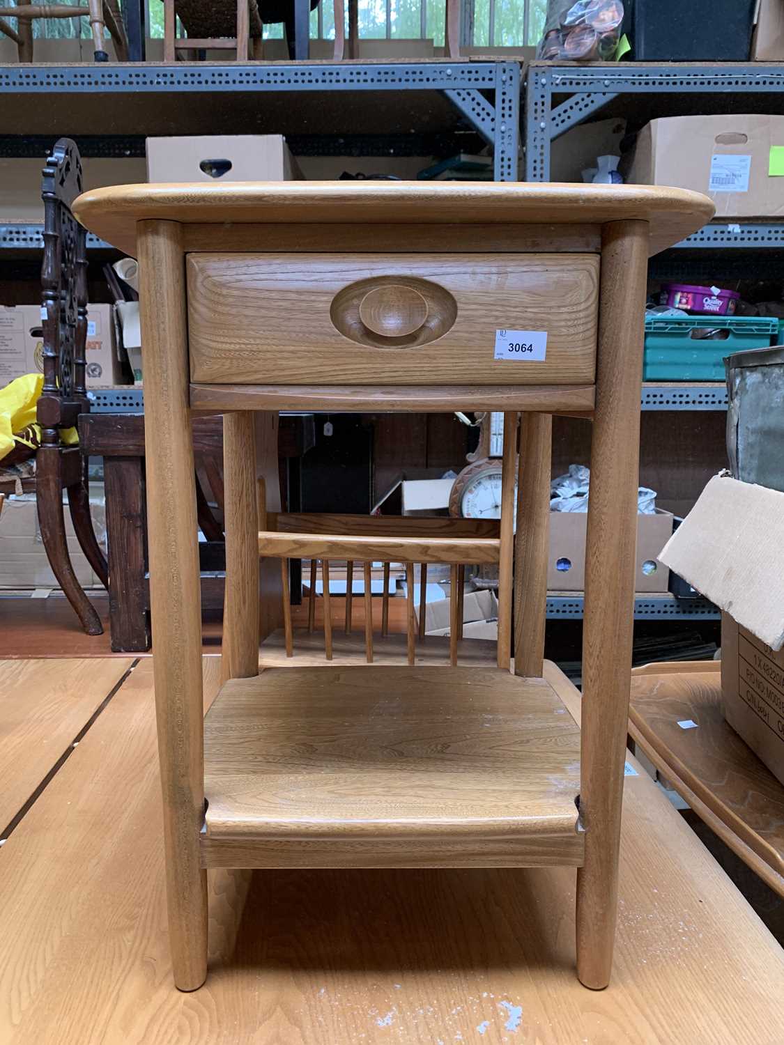 Lot 3064 An Ercol light elm small side or bedside