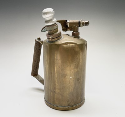 Lot 329 - A P&H acetylene motorcycle lamp, height 18cm,...