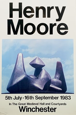 Lot 1095 - Henry MOORE Exhibition Poster 5th July-16th...