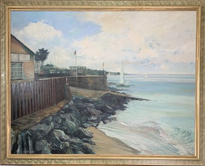 Lot 1248 - Les COLDRICK The Slipway Oil on board Signed...