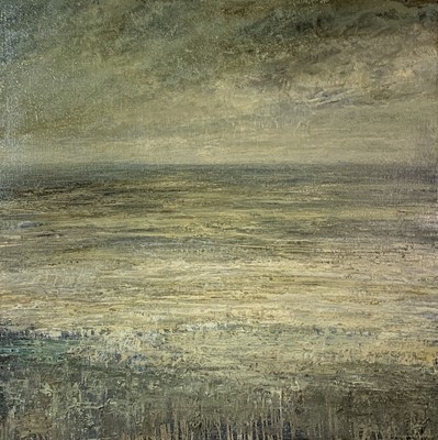 Lot 456 - Benjamin R WARNER (1970) Winter Seascape Oil...