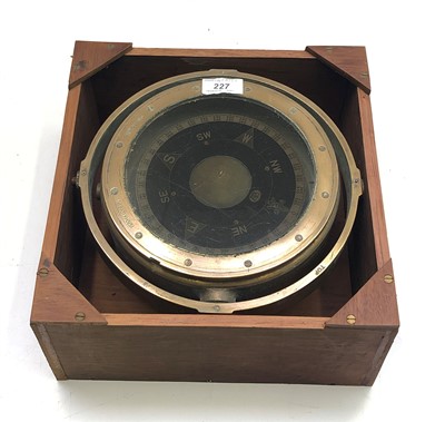 Lot 227 - An early 20th century ship's binnacle compass,...