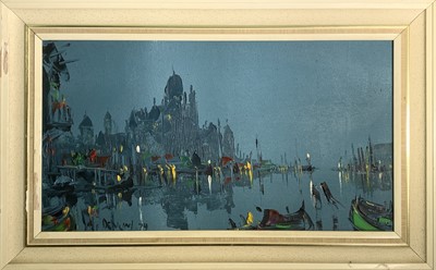 Lot 1210 - George Richard DEAKINS (1911-1982) Venice Oil...