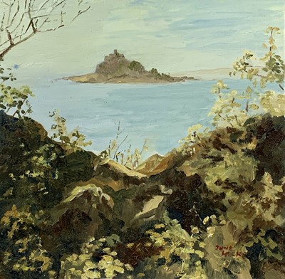 Lot 470 - June HICKS (1935) View of The Mount Oil on...