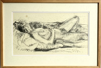 Lot 368 - Beth BERRIMAN Nude Drawing Charcoal Signed 28...