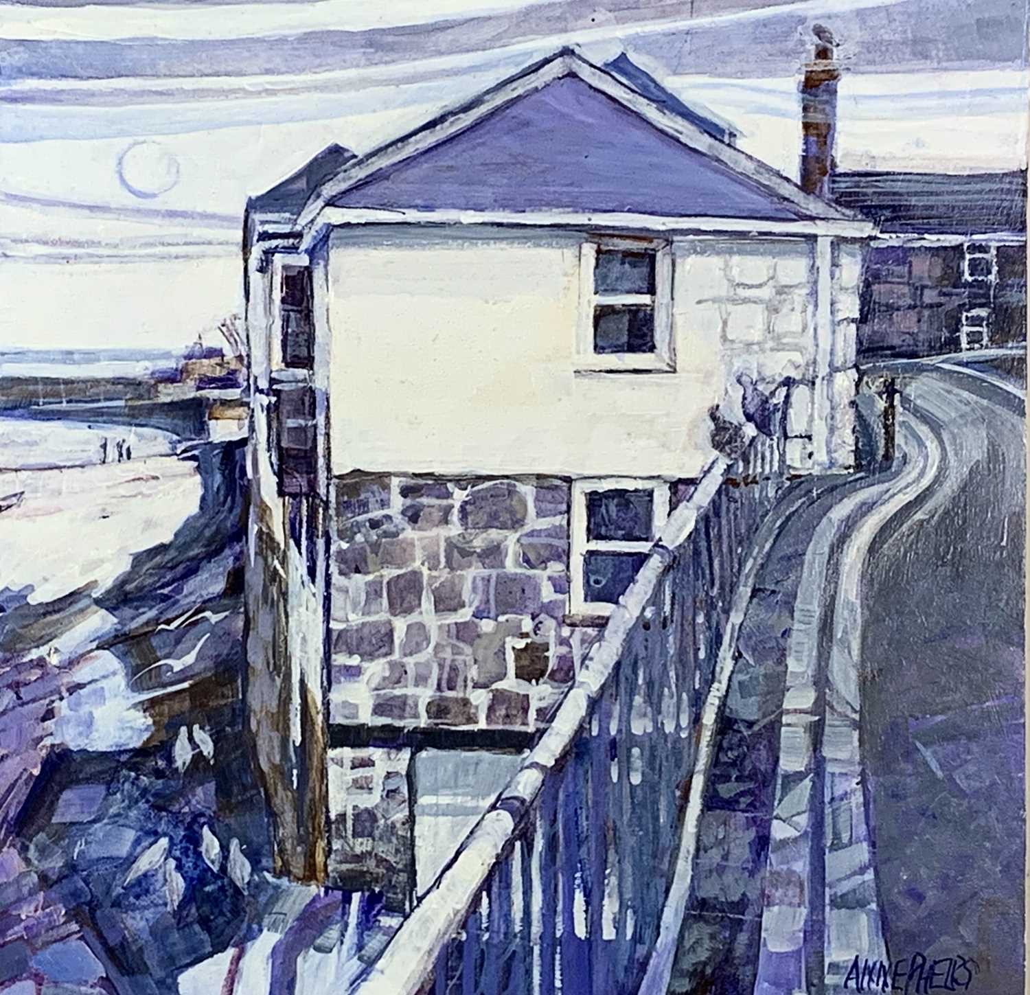 Lot 373 - Anne PHELPS Newlyn Acrylic on board Signed...