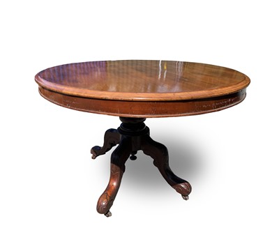 Lot 3001 - A Victorian mahogany tilt top oval table,...