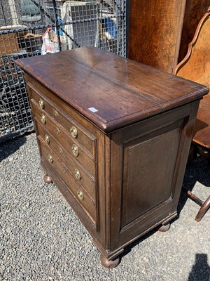 Lot 19 - A Continental oak chest of drawers, early 18th...