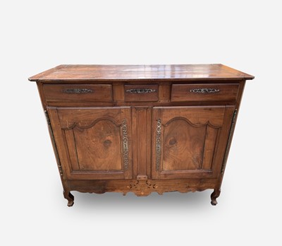Lot 18 - A French walnut side cabinet, early 19th...