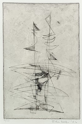 Lot 295 - John WELLS (1907-2000) Etching Signed, dated...