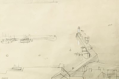 Lot 419 - Ken SYMONDS (1927-2010) Newlyn Harbour Pencil...