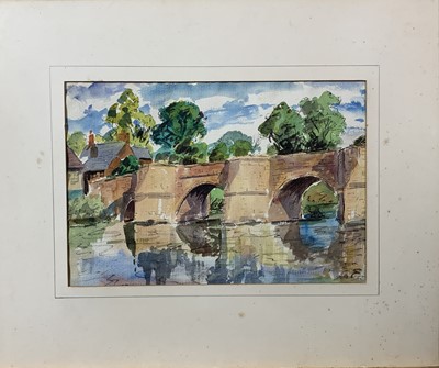 Lot 1055 - John BOWES (1899-1974) Wilton Bridge, Ross on...