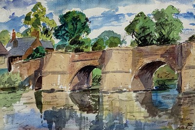 Lot 1055 - John BOWES (1899-1974) Wilton Bridge, Ross on...