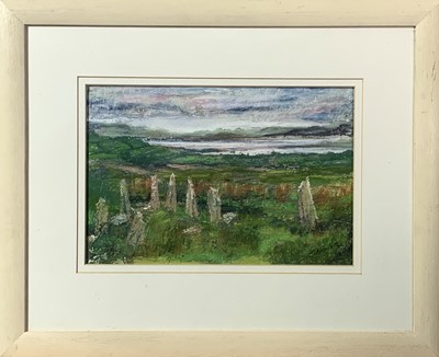 Lot 1179 - Sheila HOOKS Stone Circle Pastel Signed 24 x 35cm