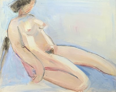 Lot 392 - Rose HILTON (1931-2019) Nude Oil on canvas 40...