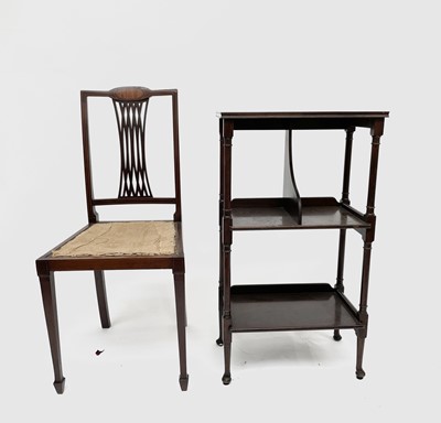 Lot 3146 - An Edwardian mahogany bedroom chair and a...