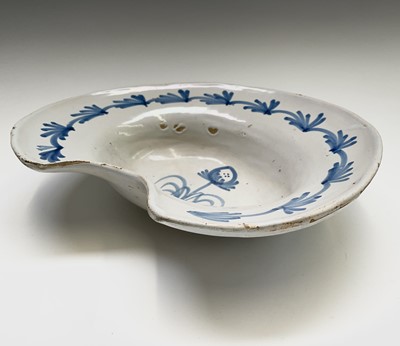 Lot 93 - A tin glazed barber's bowl, 18th century,...