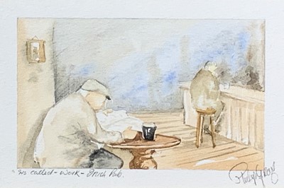 Lot 1199 - Philip GRAY(Irish) Two small watercolours A...