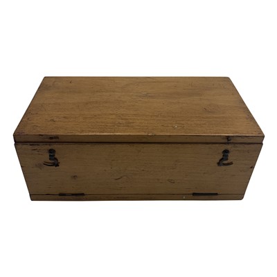 Lot 114 - A late Victorian stained pine box, fitted with...